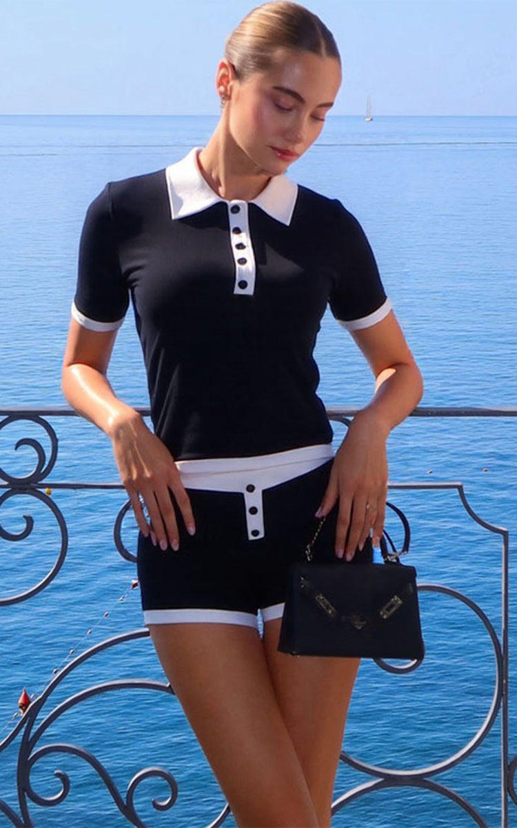 Model wears Polo Short Set | HalfHalf Active