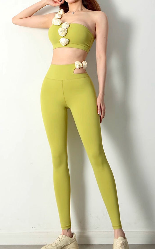 Rose Cutout Yoga Legging