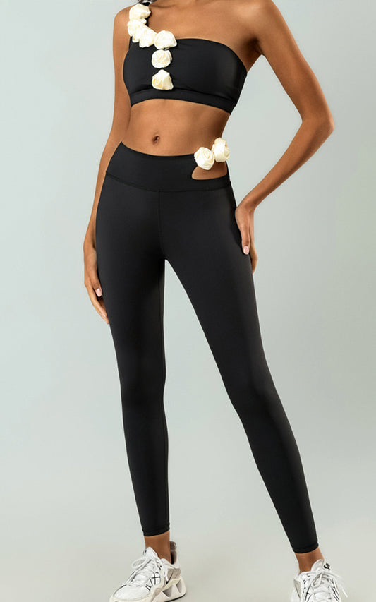 Rose Cutout Yoga Legging