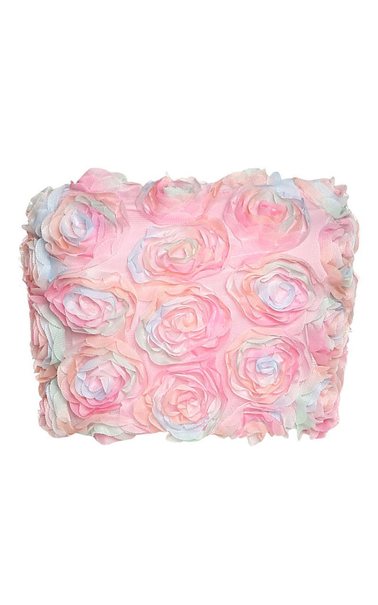 Sakura Floral Bandeau Crop Top
