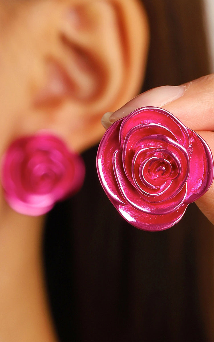 PURE LOVE ROSE EARRINGS